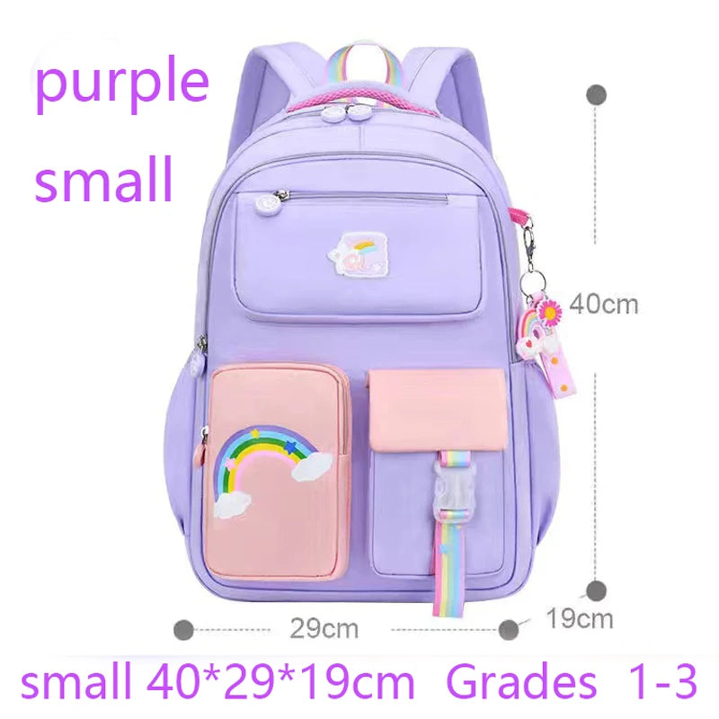 Primary High-Class Macaron Color Girls Backpack