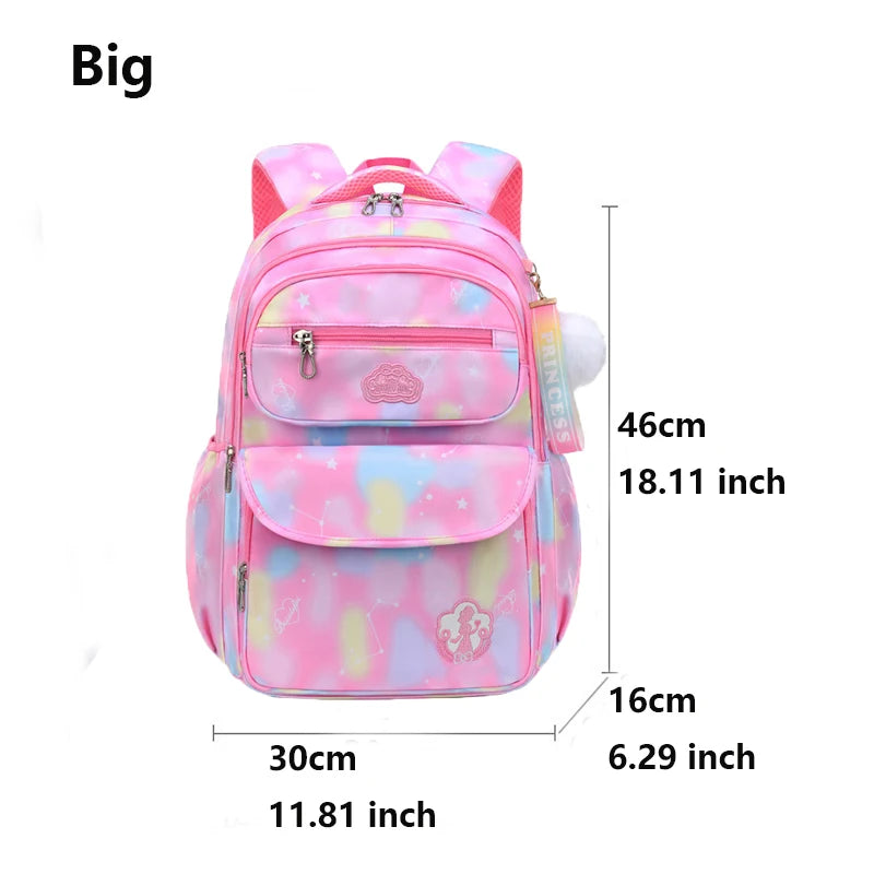 Pink Kawaii Girls School Backpack (Waterproof, 7–13Y)