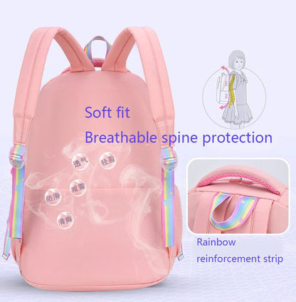 Primary High-Class Macaron Color Girls Backpack