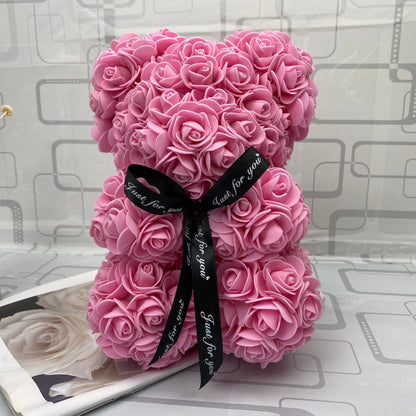25cm Red Rose Teddy Bear - Ideal Valentine's Day & Christmas Gift
