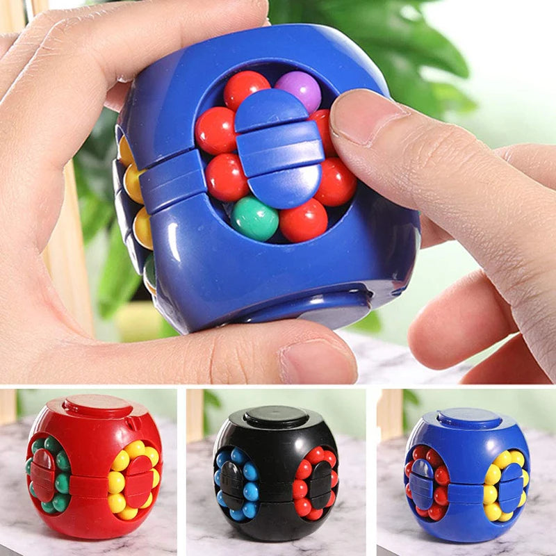 Magic Bean Puzzle Cube Spinner (3D Slide & Gyro Fidget)