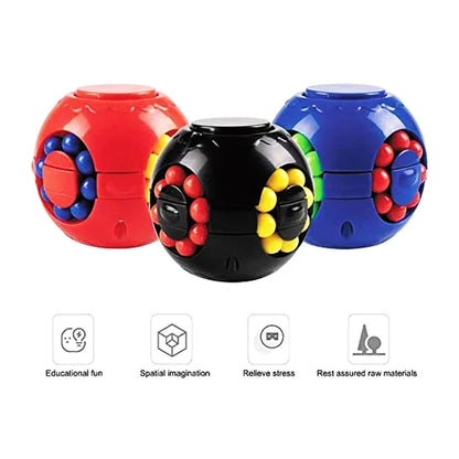 Magic Bean Puzzle Cube Spinner (3D Slide & Gyro Fidget)