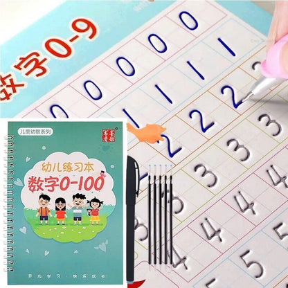Sank French Magic Practice Book: Learn Letters, Numbers & Drawing for Kids