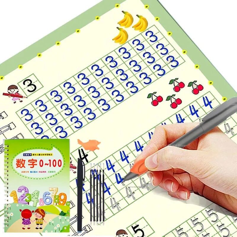 Sank French Magic Practice Book: Learn Letters, Numbers & Drawing for Kids