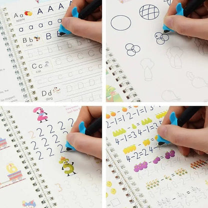 Sank French Magic Practice Book: Learn Letters, Numbers & Drawing for Kids