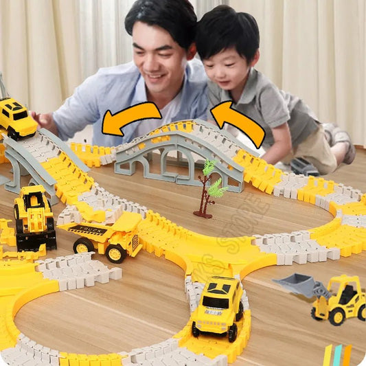 DIY Magic Rail Track Set - Flexible Car Race Game for Kids