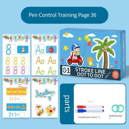 Magic Tracing Workbook Set: Reusable Practice Copybook with Pens & Eraser
