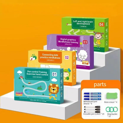 Magic Tracing Workbook Set: Reusable Practice Copybook with Pens & Eraser