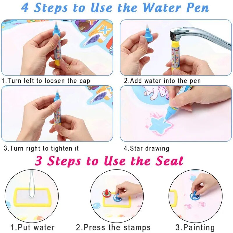 Magic Water Drawing Mat: Educational Montessori Toy