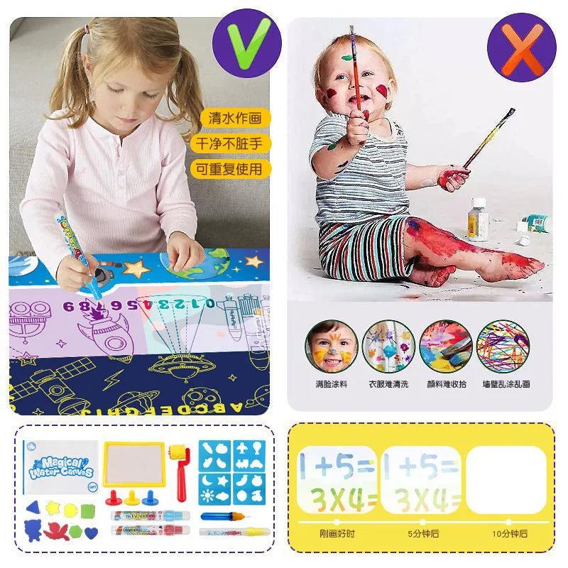 Magic Water Drawing Mat: Educational Coloring Toy