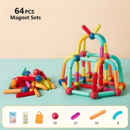 Magnetic Building Sticks: STEM Toy for Kids