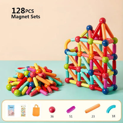 Magnetic Building Sticks: STEM Toy for Kids