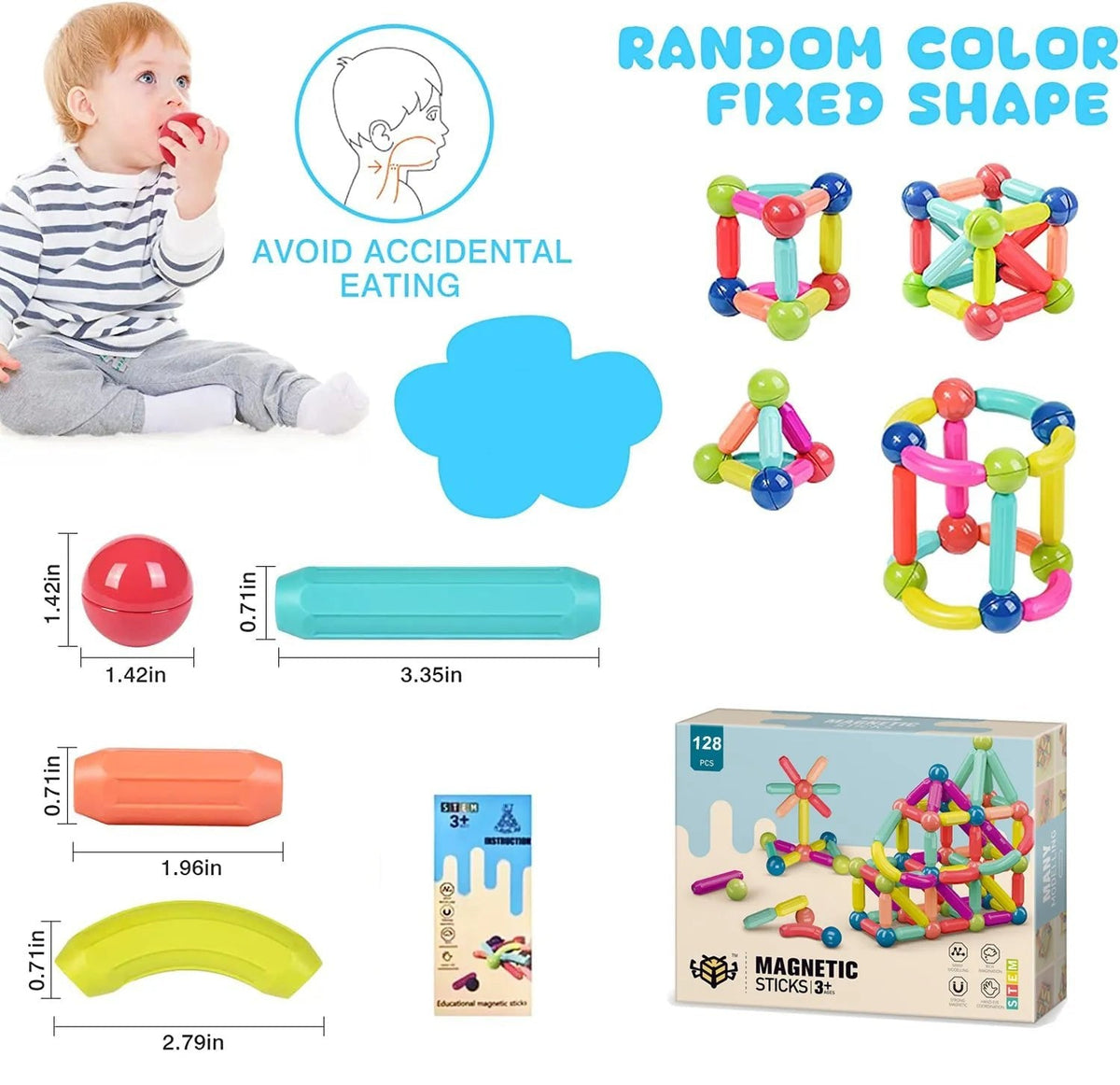 Magnetic Building Sticks: STEM Toy for Kids