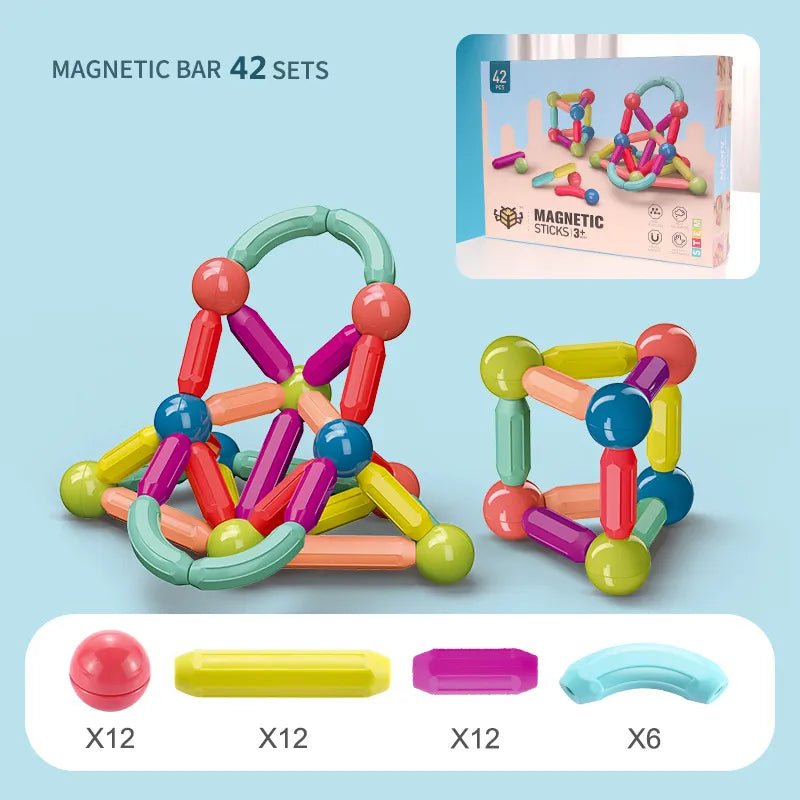 Magnetic Building Sticks: STEM Toy for Kids