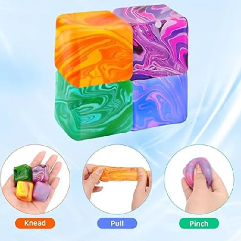 Nee Doh Ripple Ice Cube Squeeze Fidget Toy