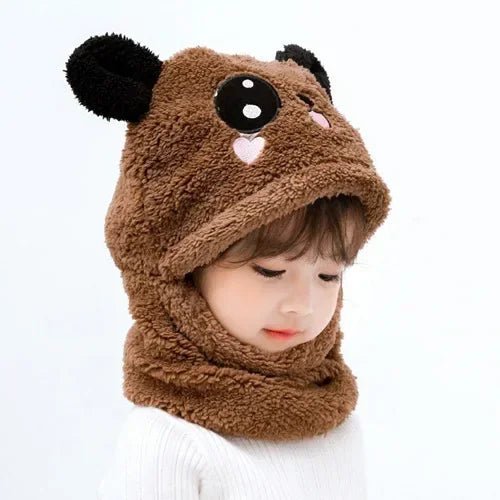 Cartoon Scarf & Hat Set - Double Fleece, Autumn/Winter, Child & Adult
