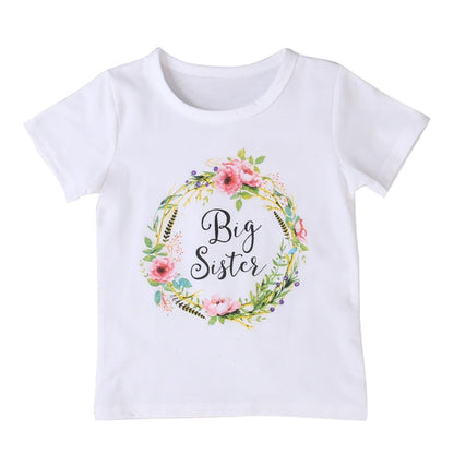 Little & Big Sister Match Jumpsuit Romper and T Shirt Family Outfits