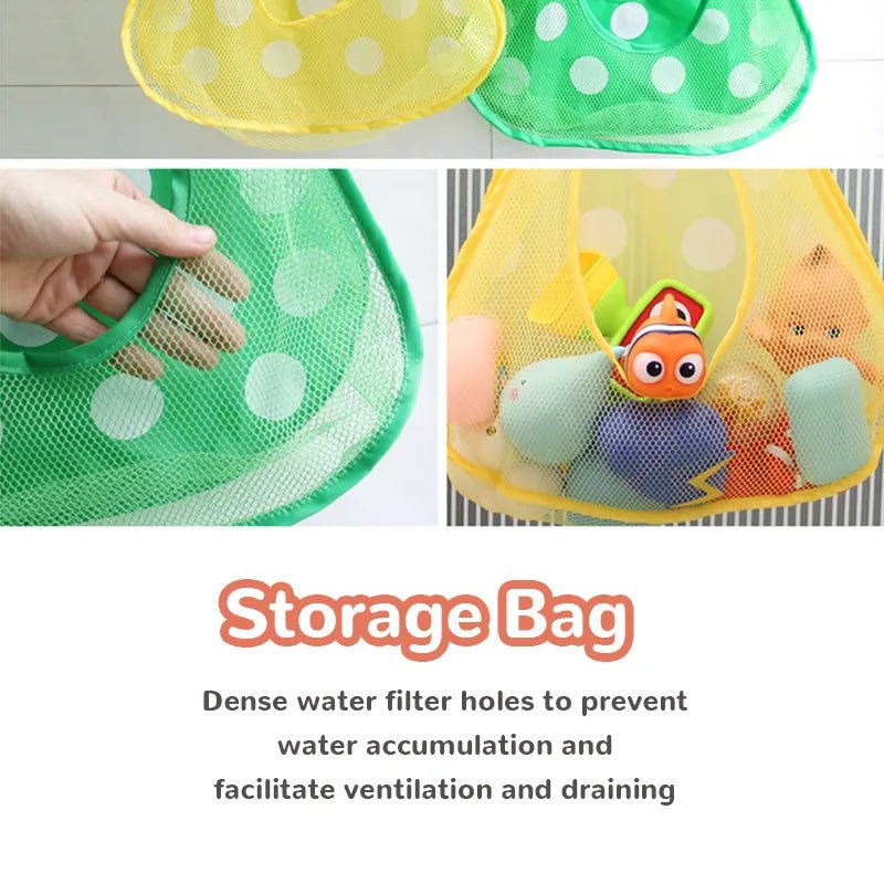 Duck & Frog Baby Shower Net Toy Storage, Suction Cup Organizer