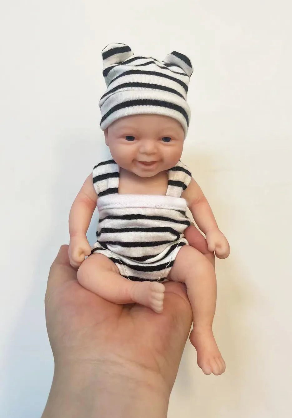7" Micro Preemie Silicone Baby Doll - "Noah," Lifelike Mini Reborn, Anti-Stress