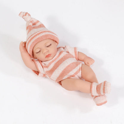 20cm Mini Silicone Reborn Doll - Waterproof, Cute Bebe Toy