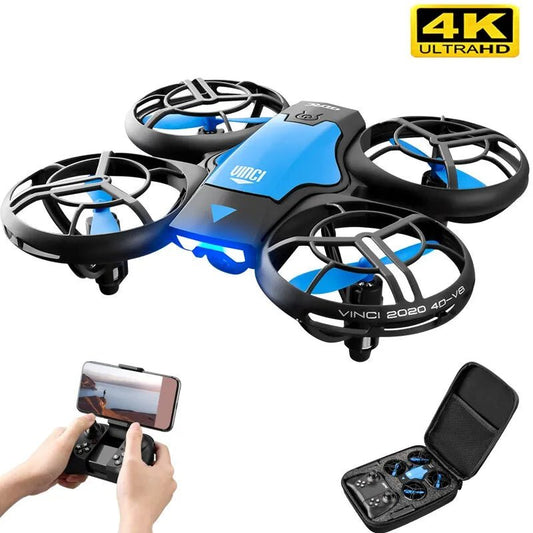 Mini Drone 4k HD Camera - FPV, Wide Angle, Height Keep, RC Helicopter Toy
