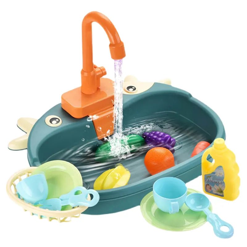 Electric Dishwasher Kids Kitchen Toy - Pretend Play Set