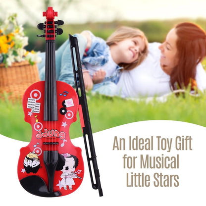 Mini Electric Kids Violin Toy with Adjustable Strings and Bow