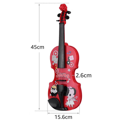 Mini Electric Kids Violin Toy with Adjustable Strings and Bow
