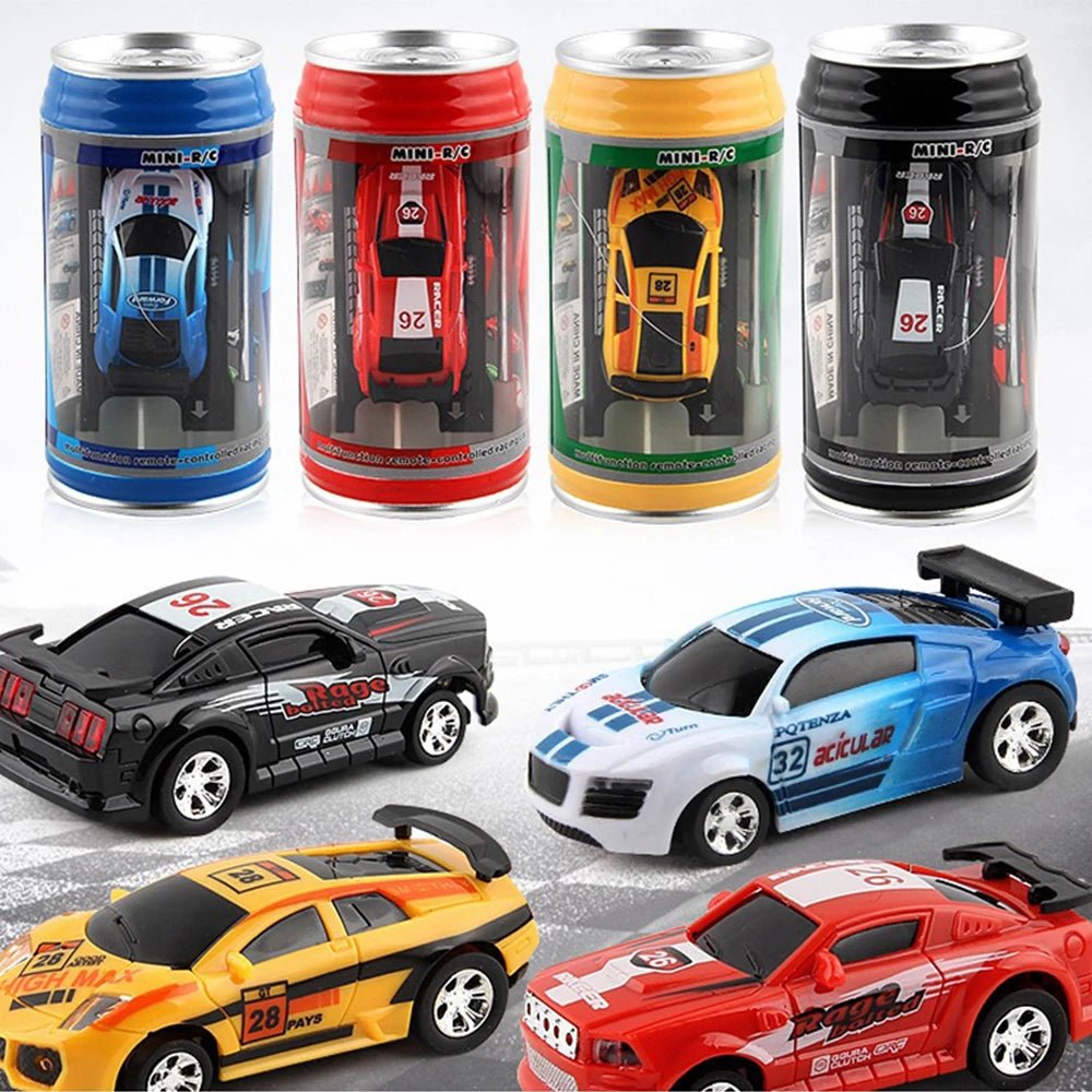 Mini RC Can Box Car - 6 Colors Micro Racing Light-Up Toy