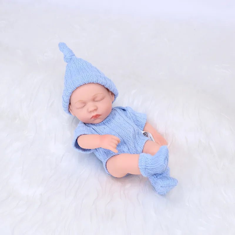20cm Mini Silicone Reborn Doll - Waterproof, Cute Bebe Toy