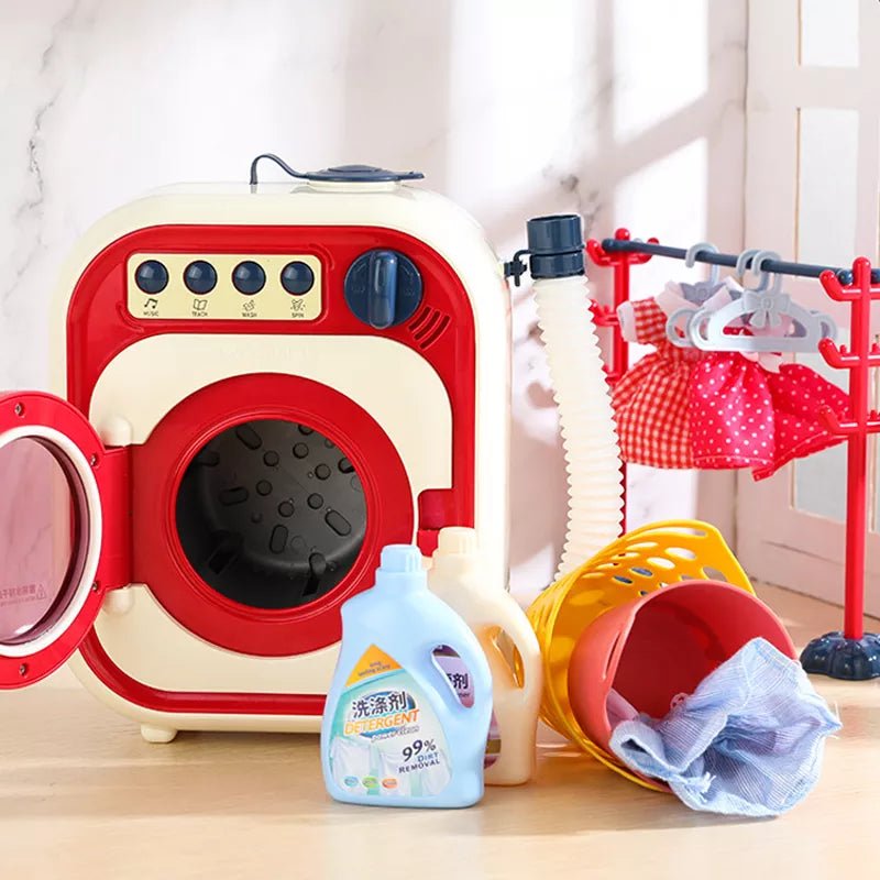 Mini Washing Machine & Dryer Toy with Lights & Music