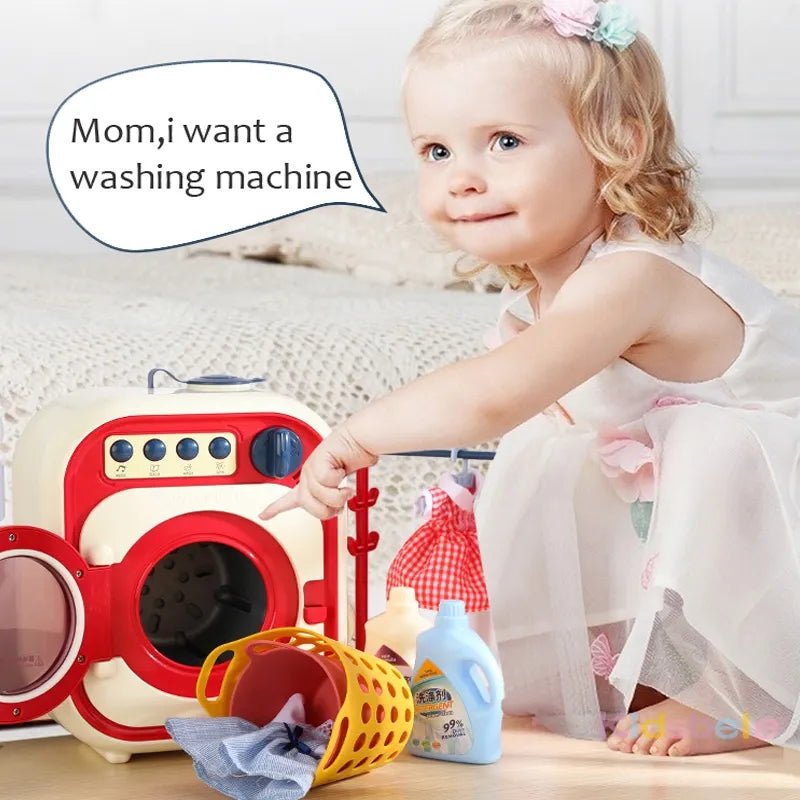Mini Washing Machine & Dryer Toy with Lights & Music
