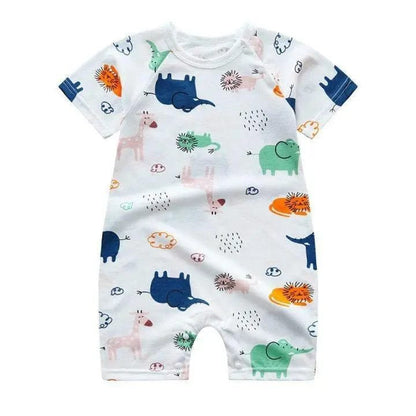 0-24M Summer Romper: Short Sleeve for Baby Boys & Girls