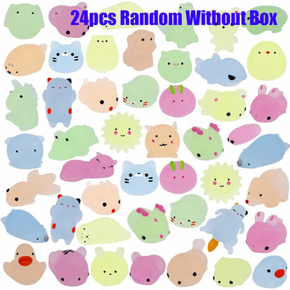 Glow-in-the-Dark Kawaii Animal Mochi Squishies