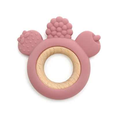 Let's Make Rudder-Shape Silicone & Wooden Teether Toy