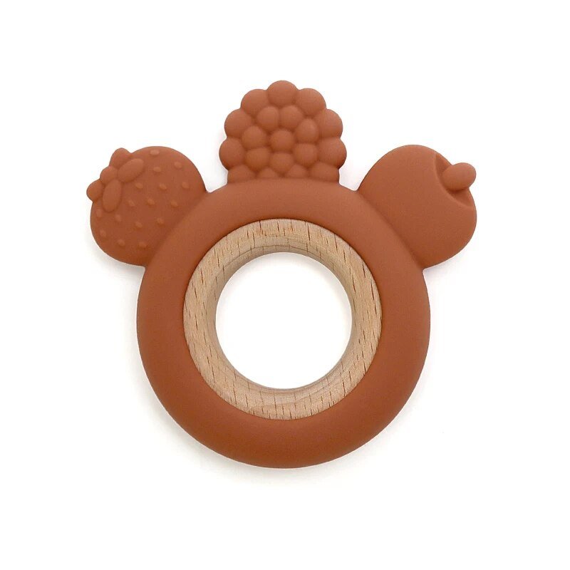 Let's Make Rudder-Shape Silicone & Wooden Teether Toy