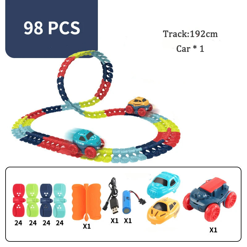 Changeable LED Race Track Set – DIY Railway Kit