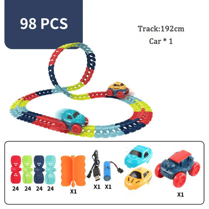 Changeable LED Race Track Set – DIY Railway Kit
