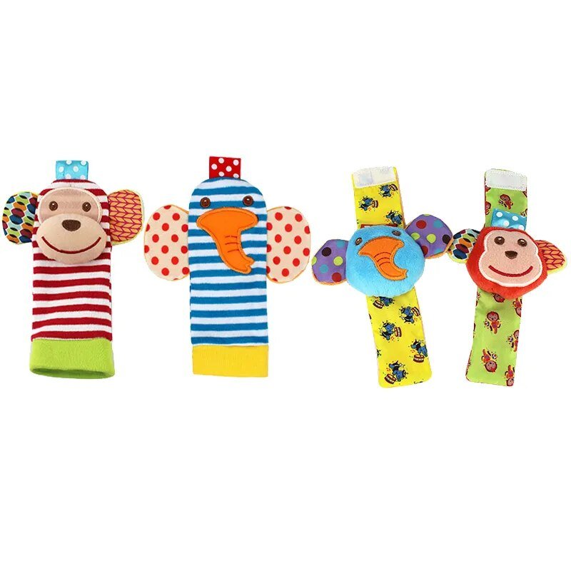 4-Piece Baby Rattle & Foot Finder Socks Set (12 Months+)