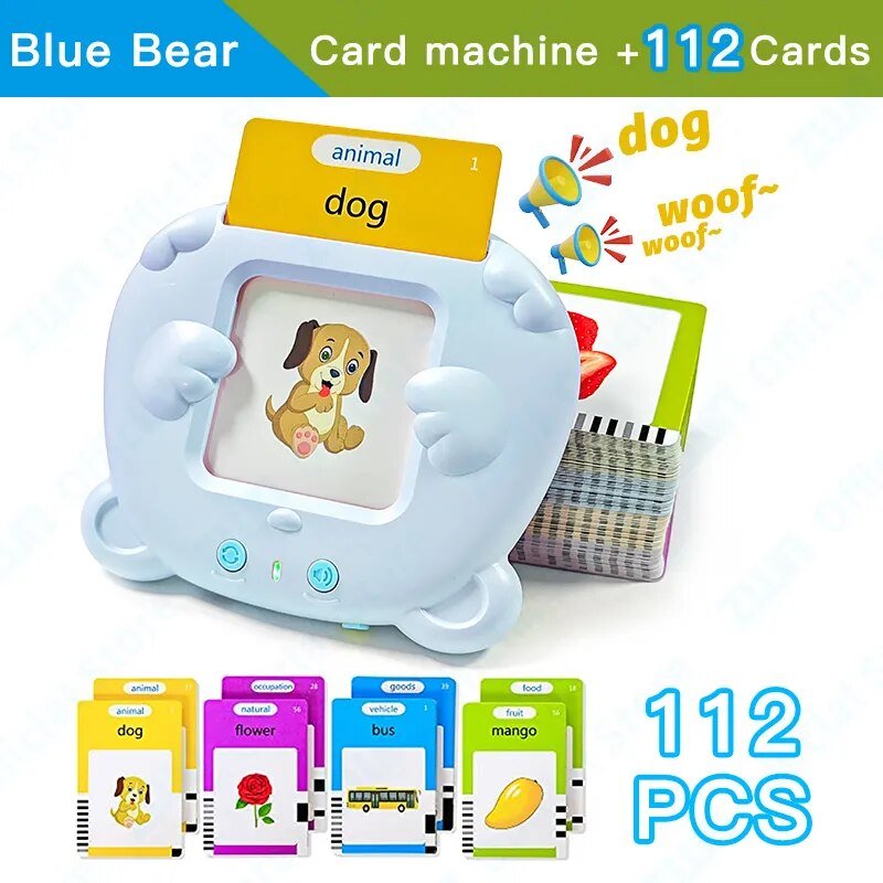 Montessori Audio Flash Cards: English Learning Electronic Book for Kids