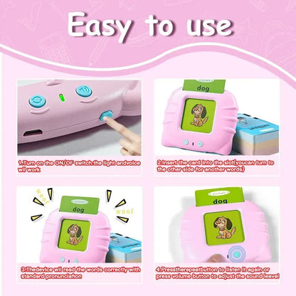 Montessori Audio Flash Cards: English Learning Electronic Book for Kids