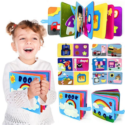Montessori Busy Board for 1-3 Yrs: Early Learning Sensory Toy for Kids