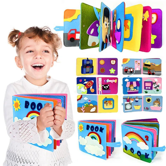 Montessori Busy Board for 1-3 Yrs: Early Learning Sensory Toy for Kids