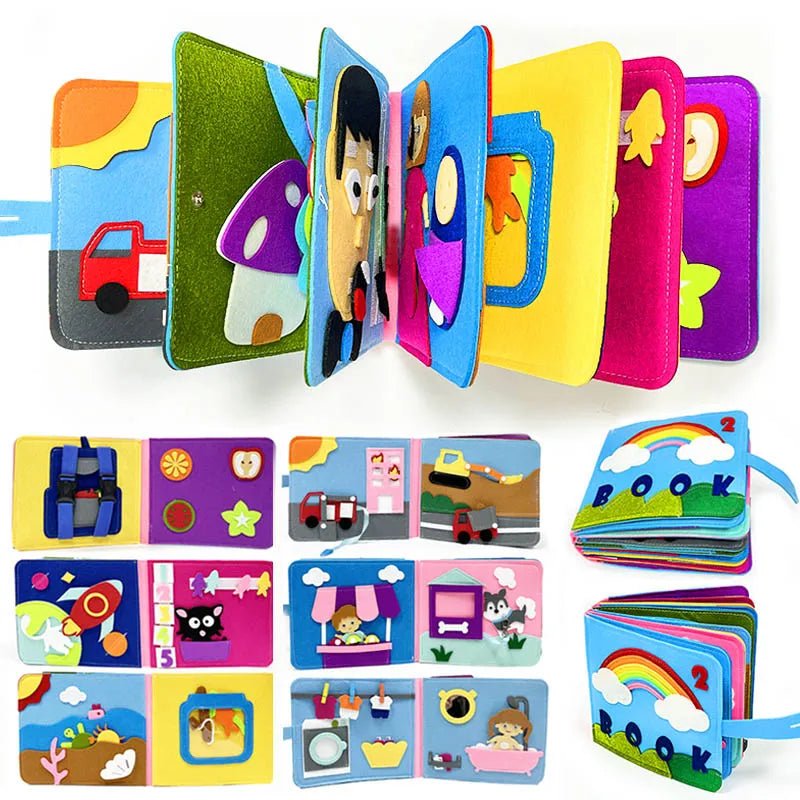 Montessori Busy Board for 1-3 Yrs: Early Learning Sensory Toy for Kids