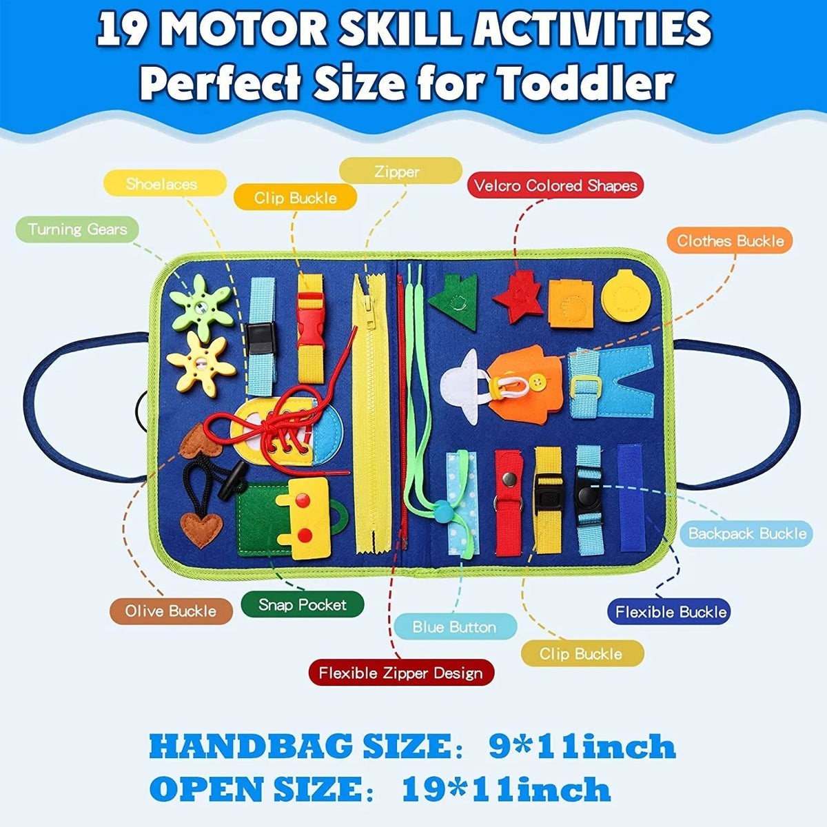 Montessori Busy Board: Sensory &amp; Motor Skills Toy