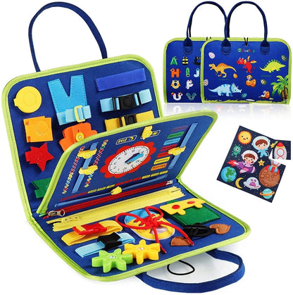 Montessori Busy Board: Sensory &amp; Motor Skills Toy
