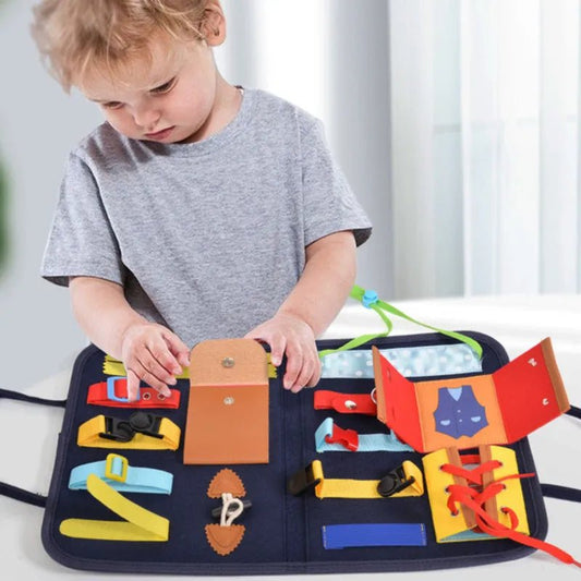 Montessori Busy Board: Sensory &amp; Skills Educational Toy