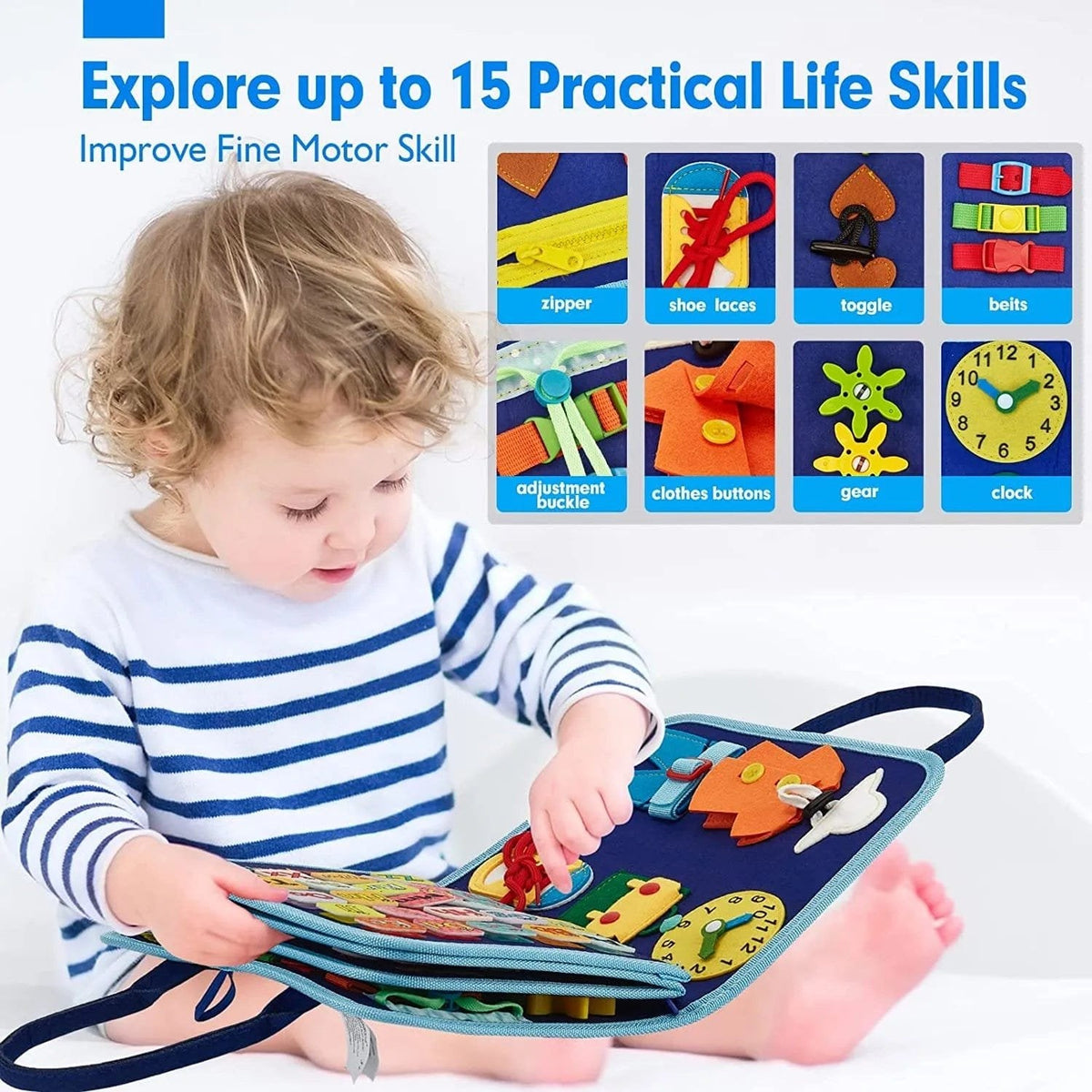 Travel Busy Board: Montessori Learning Toy for Toddlers
