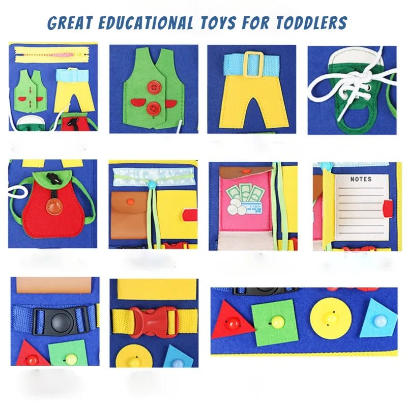 Montessori Busy Board: Sensory &amp; Skills Educational Toy