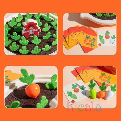 Montessori Toddler Toy: Colorful Shape Carrot Set